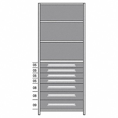 Shelf 85 H 36 W Steel 800 lb Capacity MPN:DDJ115026