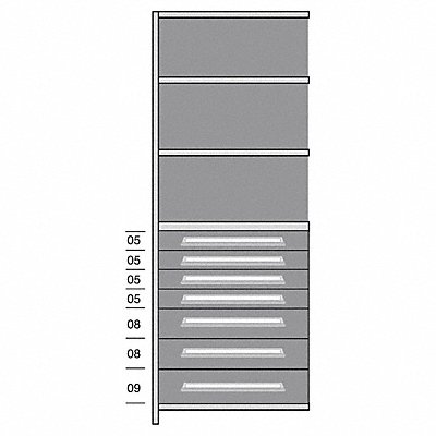 Shelf 85 H 36 W Steel 800 lb Capacity MPN:DDJ115026A