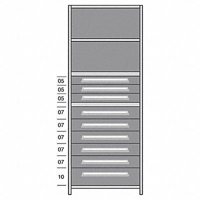 Shelf 85 H 36 W Steel 800 lb Capacity MPN:DDJ115035