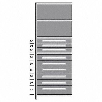 Shelf 85 H 36 W Steel 800 lb Capacity MPN:DDJ115035A