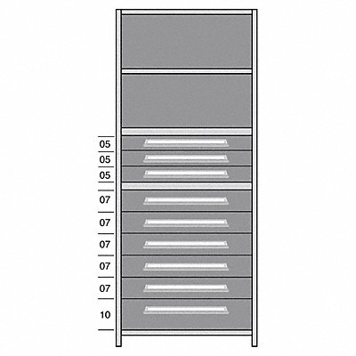 Shelf 85 H 36 W Steel 800 lb Capacity MPN:DDJ115036