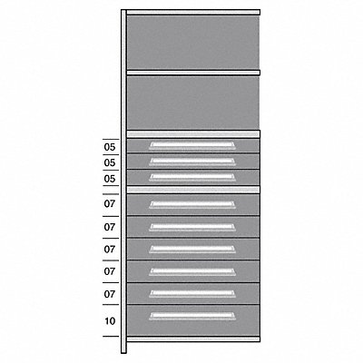 Shelf 85 H 36 W Steel 800 lb Capacity MPN:DDJ115036A