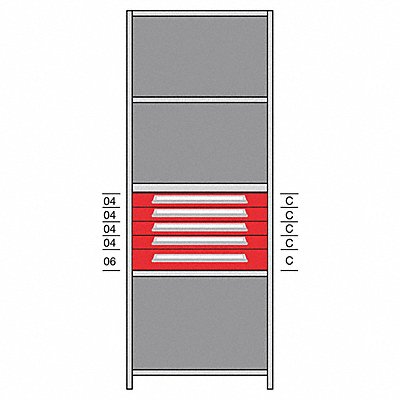 Shelf 85 H 36 W Steel 800 lb Capacity MPN:DHJ115005