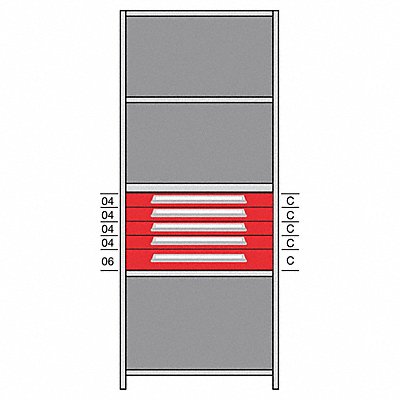 Shelf 85 H 36 W Steel 800 lb Capacity MPN:DHJ115006