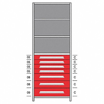 Shelf 85 H 36 W Steel 800 lb Capacity MPN:DHJ115025