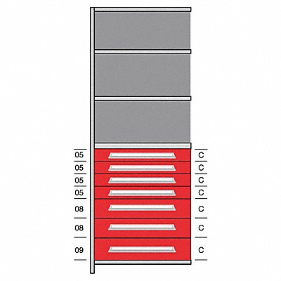 Shelf 85 H 36 W Steel 800 lb Capacity MPN:DHJ115025A