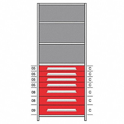 Shelf 85 H 36 W Steel 800 lb Capacity MPN:DHJ115026