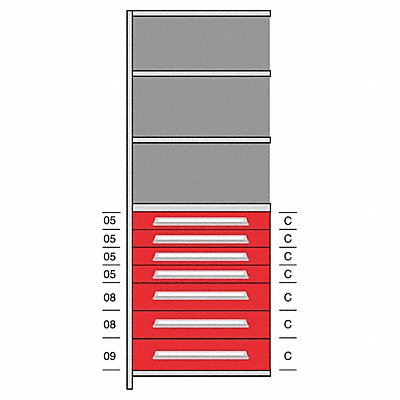 Shelf 85 H 36 W Steel 800 lb Capacity MPN:DHJ115026A