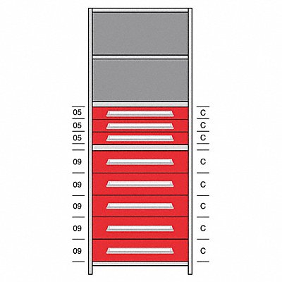 Shelf 85 H 36 W Steel 800 lb Capacity MPN:DHJ115035