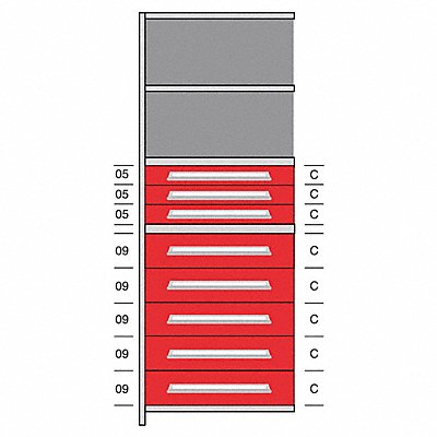 Shelf 85 H 36 W Steel 800 lb Capacity MPN:DHJ115035A