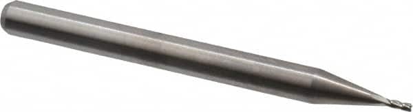 Square End Mill: 1/32'' Dia, 5/64'' LOC, 1/8'' Shank Dia, 1-1/2'' OAL, 4 Flutes, Solid Carbide MPN:11103120