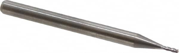 Square End Mill: 0.0354'' Dia, 0.1063'' LOC, 1-1/2'' OAL, 4 Flutes, Solid Carbide MPN:11103540