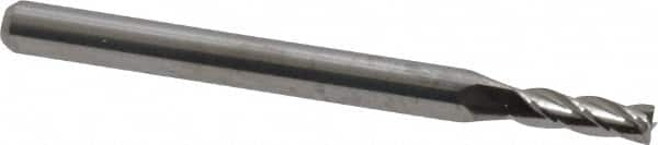 Square End Mill: 3/32'' Dia, 9/32'' LOC, 1/8'' Shank Dia, 1-1/2'' OAL, 4 Flutes, Solid Carbide MPN:11109370