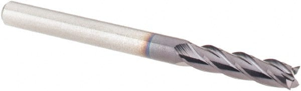 Square End Mill: 0.1181'' Dia, 0.4724'' LOC, 4 Flutes, Solid Carbide MPN:11111810A