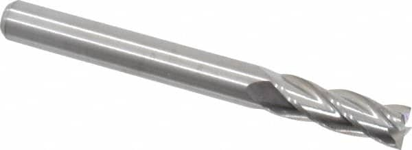 Square End Mill: 1/4'' Dia, 3/4'' LOC, 1/4'' Shank Dia, 2-1/2'' OAL, 4 Flutes, Solid Carbide MPN:11125000