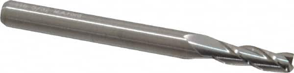 Square End Mill: 5/32'' Dia, 1/2'' LOC, 3/16'' Shank Dia, 2'' OAL, 3 Flutes, Solid Carbide MPN:11615620