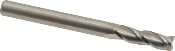 Square End Mill: 3/16'' Dia, 5/8'' LOC, 3/16'' Shank Dia, 2'' OAL, 3 Flutes, Solid Carbide MPN:11618750