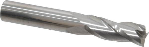 Square End Mill: 3/8'' Dia, 1'' LOC, 3/8'' Shank Dia, 2-1/2'' OAL, 3 Flutes, Solid Carbide MPN:11637500