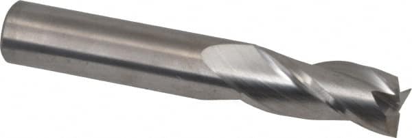 Square End Mill: 7/16'' Dia, 1'' LOC, 7/16'' Shank Dia, 2-3/4'' OAL, 3 Flutes, Solid Carbide MPN:11643750