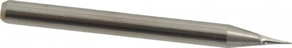 Square End Mill: 1/64'' Dia, 0.04'' LOC, 1/8'' Shank Dia, 1-1/2'' OAL, 2 Flutes, Solid Carbide MPN:12101560