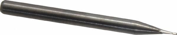 Square End Mill: 1/64'' Dia, 0.048'' LOC, 1/8'' Shank Dia, 1-1/2'' OAL, 2 Flutes, Solid Carbide MPN:12101600