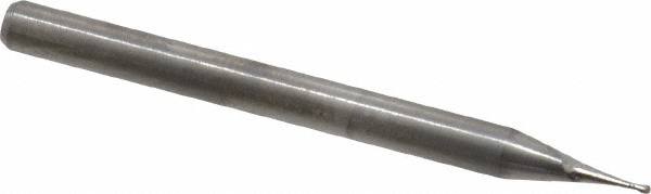 Square End Mill: 0.0196'' Dia, 0.0591'' LOC, 1-1/2'' OAL, 2 Flutes, Solid Carbide MPN:12101960