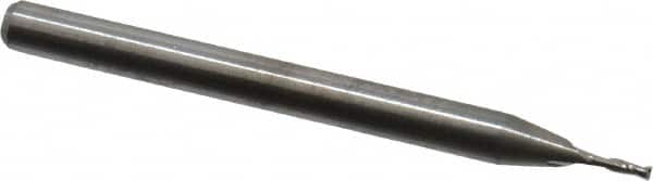 Square End Mill: 0.0315'' Dia, 0.0945'' LOC, 1-1/2'' OAL, 2 Flutes, Solid Carbide MPN:12103150