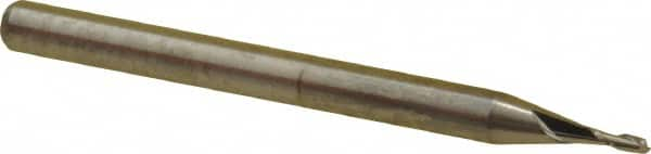 Square End Mill: 0.0394'' Dia, 0.1181'' LOC, 1-1/2'' OAL, 2 Flutes, Solid Carbide MPN:12103940