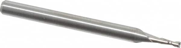 Square End Mill: 3/64'' Dia, 0.15'' LOC, 1/8'' Shank Dia, 1-1/2'' OAL, 2 Flutes, Solid Carbide MPN:12105000