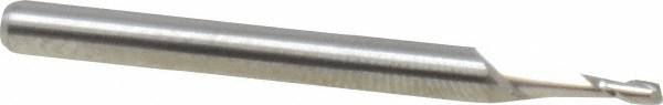 Square End Mill: 0.055'' Dia, 0.165'' LOC, 1/8'' Shank Dia, 1-1/2'' OAL, 2 Flutes, Solid Carbide MPN:12105500