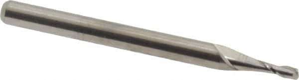 Square End Mill: 1/16'' Dia, 3/16'' LOC, 1/8'' Shank Dia, 1-1/2'' OAL, 2 Flutes, Solid Carbide MPN:12106250