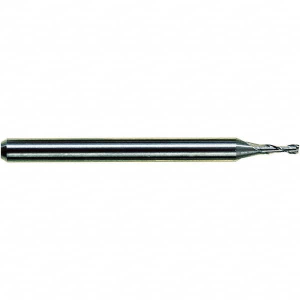 Square End Mill: 0.07'' Dia, 0.21'' LOC, 1/8'' Shank Dia, 1-1/2'' OAL, 2 Flutes, Solid Carbide MPN:12107000T