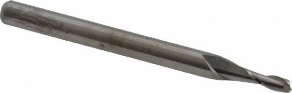 Square End Mill: 0.075'' Dia, 0.225'' LOC, 1/8'' Shank Dia, 1-1/2'' OAL, 2 Flutes, Solid Carbide MPN:12107500