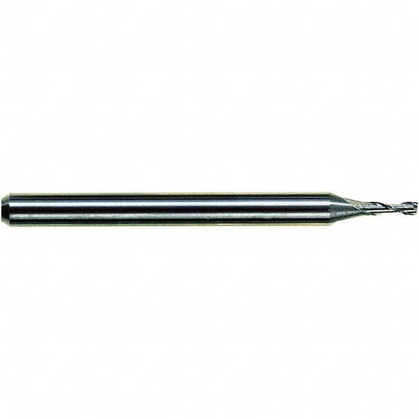 Square End Mill: 5/64'' Dia, 3/16'' LOC, 1/8'' Shank Dia, 1-1/2'' OAL, 2 Flutes, Solid Carbide MPN:12107810A