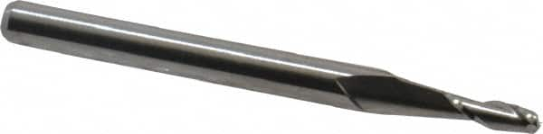 Square End Mill: 5/64'' Dia, 0.24'' LOC, 1/8'' Shank Dia, 1-1/2'' OAL, 2 Flutes, Solid Carbide MPN:12108000