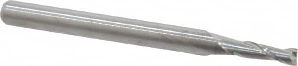 Square End Mill: 0.085'' Dia, 0.255'' LOC, 1/8'' Shank Dia, 1-1/2'' OAL, 2 Flutes, Solid Carbide MPN:12108500