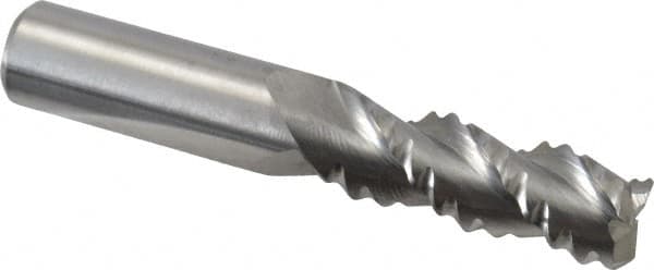 Square End Mill: 1/2'' Dia, 1-1/4'' LOC, 1/2'' Shank Dia, 3'' OAL, 3 Flutes, Solid Carbide MPN:13450000