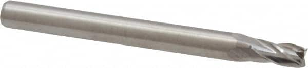 Square End Mill: 5/32'' Dia, 5/16'' LOC, 3/16'' Shank Dia, 2'' OAL, 4 Flutes, Solid Carbide MPN:16315620