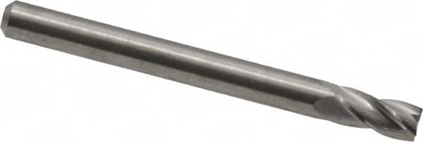 Square End Mill: 3/16'' Dia, 3/8'' LOC, 3/16'' Shank Dia, 2'' OAL, 4 Flutes, Solid Carbide MPN:16318750