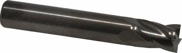 Square End Mill: 5/16'' Dia, 1/2'' LOC, 5/16'' Shank Dia, 2'' OAL, 4 Flutes, Solid Carbide MPN:16331250