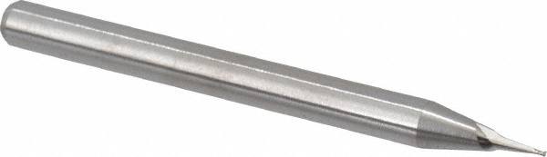 Square End Mill: 1/64'' Dia, 0.023'' LOC, 1/8'' Shank Dia, 1-1/2'' OAL, 2 Flutes, Solid Carbide MPN:16401560