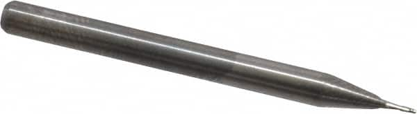 Square End Mill: 0.022'' Dia, 0.044'' LOC, 1/8'' Shank Dia, 1-1/2'' OAL, 2 Flutes, Solid Carbide MPN:16402200