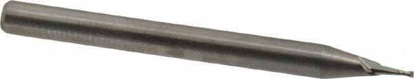 Square End Mill: 0.024'' Dia, 0.048'' LOC, 1/8'' Shank Dia, 1-1/2'' OAL, 2 Flutes, Solid Carbide MPN:16402400