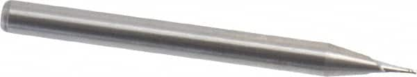 Square End Mill: 0.025'' Dia, 3/64'' LOC, 1/8'' Shank Dia, 1-1/2'' OAL, 2 Flutes, Solid Carbide MPN:16402500