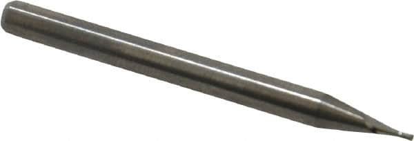 Square End Mill: 0.026'' Dia, 0.052'' LOC, 1/8'' Shank Dia, 1-1/2'' OAL, 2 Flutes, Solid Carbide MPN:16402600