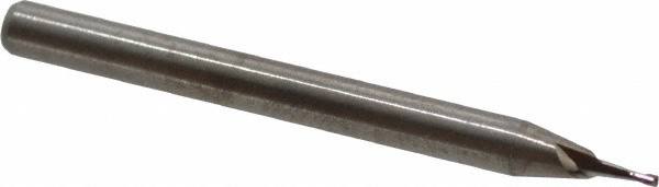 Square End Mill: 0.027'' Dia, 0.054'' LOC, 1/8'' Shank Dia, 1-1/2'' OAL, 2 Flutes, Solid Carbide MPN:16402700