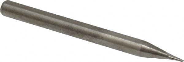 Square End Mill: 0.028'' Dia, 0.056'' LOC, 1/8'' Shank Dia, 1-1/2'' OAL, 2 Flutes, Solid Carbide MPN:16402800