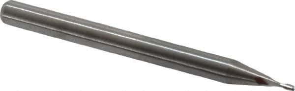 Square End Mill: 1/32'' Dia, 1/16'' LOC, 1/8'' Shank Dia, 1-1/2'' OAL, 2 Flutes, Solid Carbide MPN:16403000