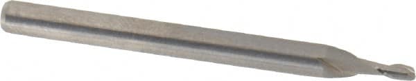 Square End Mill: 1/16'' Dia, 0.12'' LOC, 1/8'' Shank Dia, 1-1/2'' OAL, 2 Flutes, Solid Carbide MPN:16406000