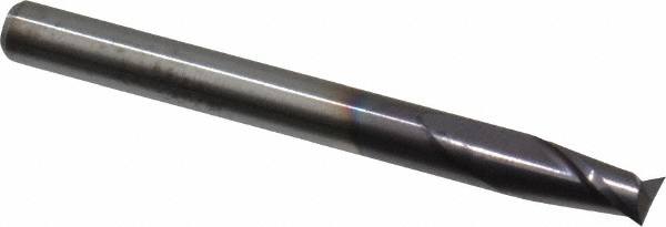 Square End Mill: 3/16'' Dia, 3/8'' LOC, 3/16'' Shank Dia, 2'' OAL, 2 Flutes, Solid Carbide MPN:16418750A